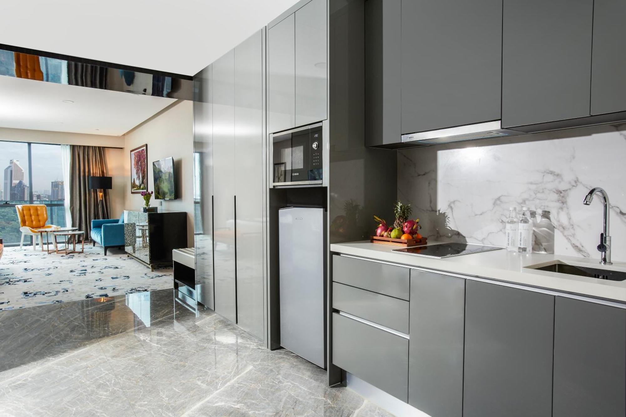 The Face Style Hotel Kuala Lumpur Exteriör bild A 3D rendering of a kitchen